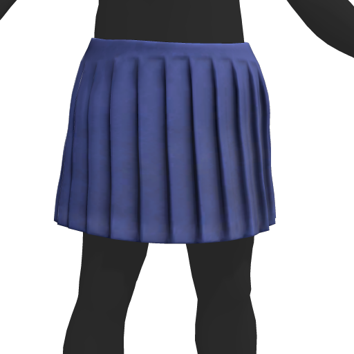 Blue Pleated Skirt