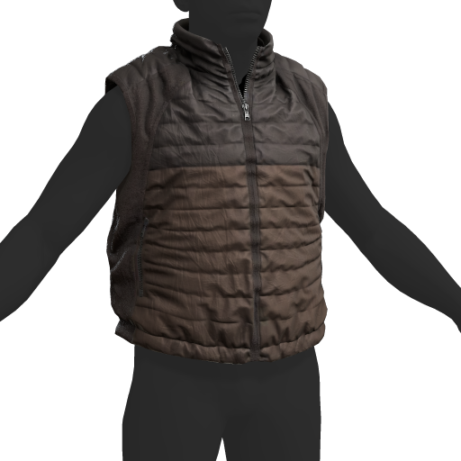 Puffer Gilet Brown